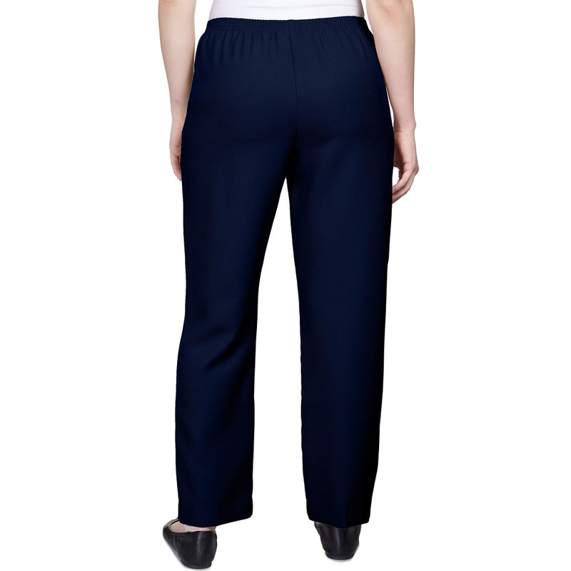 Alfred Dunner womens All Around Elastic Waist Cotton Short Twill Pants, Navy, 12 US - Image 2